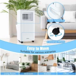 Costway 8000 BTU Portable Air Conditioner 3-in-1 Freestanding Air Cooler With Dehumidifier 5000 BTU(8000BTU ASHRAE) -Costway GUEST afaa8b6c d7db 44db b203 ce3cea277ff8