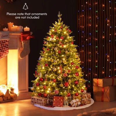 Costway 5/6/7 FT Pre-Lit Christmas Tree Hinged With 250/350/470 Multi-color Lights 4 Costway 5/6/7 FT Pre-Lit Christmas Tree Hinged With 250/350/470 Multi-color Lights - Image 2