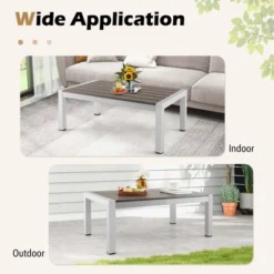 Costway Patio Aluminum Coffee Table Outdoor Rectangular Cocktail Accent Table Garden 16 Costway Patio Aluminum Coffee Table Outdoor Rectangular Cocktail Accent Table Garden -Costway GUEST b0c46522 1fe9 4bf3 8327 632a07e31808