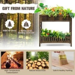 Costway 2-Tier Wood Raised Garden Bed Elevated Planter Box For Vegetable, Fruit, Herb -Costway GUEST b1b2993a a840 4116 be3d 9f58a9abf061