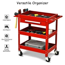Three Tray Rolling Tool Cart Mechanic Cabinet Storage ToolBox Organizer W/Drawer 15 Three Tray Rolling Tool Cart Mechanic Cabinet Storage ToolBox Organizer W/Drawer -Costway GUEST b1c3d6d9 727f 402a b274 ce7201885fd4