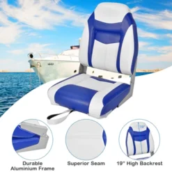 Costway 2 Pack High Back Folding Boat Seats With Sponge Cushion & Flexible Hinges -Costway GUEST b22f0389 c914 4163 afb5 851119025e38