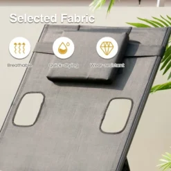 Costway Patio Tanning Lounge Chair 5-Position Outdoor Recliner With Face Hole Poolside -Costway GUEST b2798b65 2935 41c0 9ebb 5fa832517209