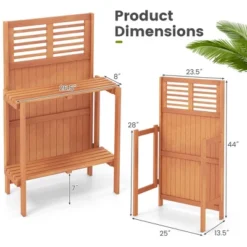 Costway Wood Potting Bench Waterproof Garden Table With 2-Tier Open Storage Shelf -Costway GUEST b2e7b03c eeb7 4492 a6e9 b2e448190c57