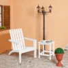 Costway 2PCS Patio Adirondack Chair Side Table Set Solid Wood Garden Deck White -Costway GUEST b30b5a01 071c 480d a688 af23f720887c