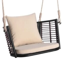Costway Patio Hanging Rattan Basket Chair Swing Hammock Chair With Seat Cushion Navy/Grey/Beige 25 Costway Patio Hanging Rattan Basket Chair Swing Hammock Chair With Seat Cushion Navy/Grey/Beige -Costway GUEST b4310b92 e908 4681 9b82 dc8d14ba72cb