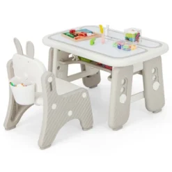 Costway Kids Drawing Table & Chair Set Graffiti Toddlers Art Activity Table & Chair -Costway GUEST b433762b 5213 4193 a08d 5caaf1f2ef9f