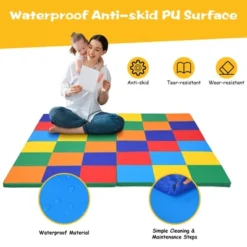 Costway 58'' Toddler Foam Play Mat Baby Folding Activity Floor Mat Home School Daycare -Costway GUEST b4b044e8 2cf9 462f a819 45be97b76c8c