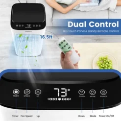 Costway 6000 BTU (9000 BTU ASHAR) Portable Air Conditioner 3-in-1 AC Unit With Cool Dehum Fan Sleep Mode -Costway GUEST b5492c16 e954 49fe a1ee f835b94ac03f