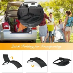 Costway 2PCS Folding Patio Rattan Lounge Chair Chaise Cushioned Portable Garden Black -Costway GUEST b657321a 09fd 4da1 a109 939446ff1de7