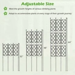 Costway 1/2 PCS 58" X 73" Garden Trellis For Climbing Plants Rustproof Metal Plant Support Frame 17 Costway 1/2 PCS 58" X 73" Garden Trellis For Climbing Plants Rustproof Metal Plant Support Frame -Costway GUEST b6f384d4 012a 4c7f 86c7 0c4171756646