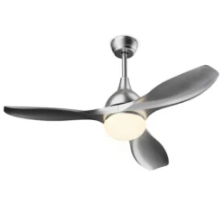 Costway 48'' Ceiling Fan W/ Remote Control Dimmable LED Light Modern Reversible Blades SilverWhite -Costway GUEST b73cdab4 cac6 4eba b5bc 907ef4400bba