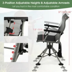 Costway 360 Degree Silent Swivel Hunting Chair W/ All-terrain Feet Pads Support 400 LBS 15 Costway 360 Degree Silent Swivel Hunting Chair W/ All-terrain Feet Pads Support 400 LBS -Costway GUEST b7895227 2ec0 4b87 804a 4f0e418b6de6