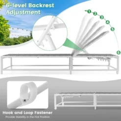 Costway 2PCS Patio Lounge Chair Chaise Adjustable Reclining Chair Garden Wheel 17 Costway 2PCS Patio Lounge Chair Chaise Adjustable Reclining Chair Garden Wheel -Costway GUEST b7a3dd21 2f1c 4f13 a0df ff4e264c51ac