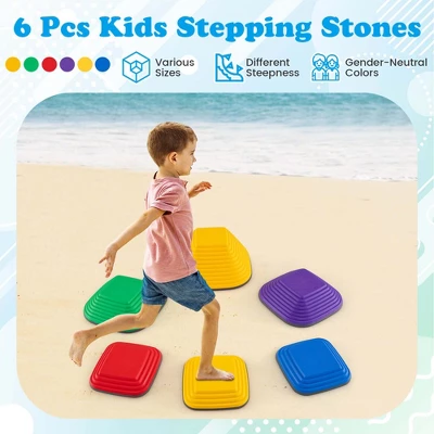 Costway 6 Pcs Kids Stepping Stone Square Balance Blocks For Indoor/Outdoor Exercise 9 Costway 6 Pcs Kids Stepping Stone Square Balance Blocks For Indoor/Outdoor Exercise - Image 7