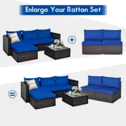 Costway 2PCS Patio Rattan Armless Sofa Sectional Furniture 13 Costway 2PCS Patio Rattan Armless Sofa Sectional Furniture -Costway GUEST b83f12b3 4674 4ab2 a0f0 9f20677f6823