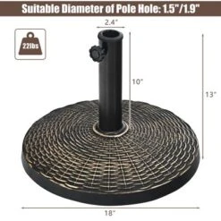Costway 22 Lbs Round Resin Patio Umbrella Base Stand Holder W/ Adjustable Knob 13 Costway 22 Lbs Round Resin Patio Umbrella Base Stand Holder W/ Adjustable Knob -Costway GUEST b86023d6 e230 44c4 8b9b cac274ca96cb