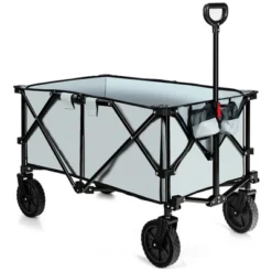 Costway Folding Collapsible Wagon Utility Camping Cart W/Wheels & Adjustable Handle RedGreyNavy 22 Costway Folding Collapsible Wagon Utility Camping Cart W/Wheels & Adjustable Handle RedGreyNavy -Costway GUEST b8b92e25 9db6 44c7 b1cc e0787d0a53ac