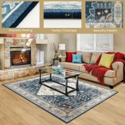 Costway Area Rugs 5'4'' X 6'7''5'4'' X 7'7'' Faux Wool Fabric Doormat Home Carpet Living Room Bedroom 20 Costway Area Rugs 5'4'' X 6'7''5'4'' X 7'7'' Faux Wool Fabric Doormat Home Carpet Living Room Bedroom -Costway GUEST b8ee7c9e d6b3 45e9 bbfd b89c2012a11d