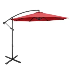 Costway 10 FT Patio Offset Umbrella W/8 Ribs Cross Base Tilt -Costway GUEST b9031bb4 f6f9 42cb 8b24 e88fa9a0247f