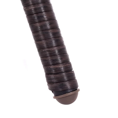 Costway Round Rattan Wicker Coffee Table Glass Top Steel Frame Patio Furni W/Lower Shelf 8 Costway Round Rattan Wicker Coffee Table Glass Top Steel Frame Patio Furni W/Lower Shelf - Image 6