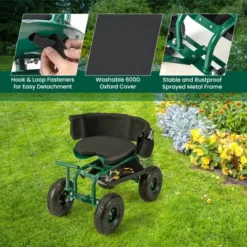 Costway Rolling Garden Cart Outdoor Gardening Workseat With Adjustable Height &Tool Storage 18 Costway Rolling Garden Cart Outdoor Gardening Workseat With Adjustable Height &Tool Storage -Costway GUEST bb386c36 9922 4da8 881e d20773243803