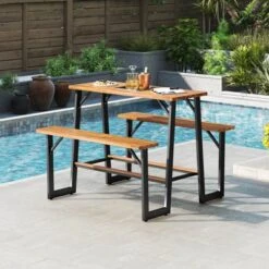 Costway Patio Picnic Table Bench Set With Acacia Wood Tabletop Benchtop Built-in Footrests 14 Costway Patio Picnic Table Bench Set With Acacia Wood Tabletop Benchtop Built-in Footrests -Costway GUEST bcf1cd2e 4733 4958 aed4 3d3ccf3ce3e4