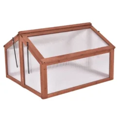 Costway Double Box Garden Wooden Green House Cold Frame Raised Plants Bed Protection -Costway GUEST bcfbf188 ebb2 40c3 8e6a adbe2a445e22