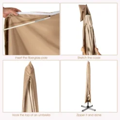 Costway Parasol Offset Cantilever Umbrella Cover 11ft Zipper Fiberglass Rod Outdoor 18 Costway Parasol Offset Cantilever Umbrella Cover 11ft Zipper Fiberglass Rod Outdoor -Costway GUEST be30553f 60ca 4d09 bd00 61dade9846b7