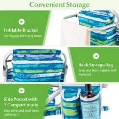 Costway Folding Beach Chair Adult Lightweight Aluminum Camping Chair With Storage Bag -Costway GUEST be6c4e57 b202 4674 9444 0500374dcce5