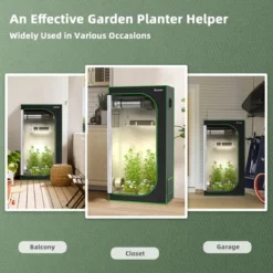 Costway 36''x20''x63'' Mylar Hydroponic Grow Tent W/Observation Window & Floor Tray GrayBlack -Costway GUEST bed10179 5f37 4115 b788 b0ad8b155fb3