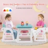 Costway 3-Piece Kids Table And Chair Set Toddler Activity Study Desk With Building Blocks -Costway GUEST beed9ebe 938b 4cc2 a6b0 7a1cea13ae1e