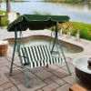 Costway Loveseat Patio Canopy Swing Glider Hammock Cushioned Steel Frame Outdoor Green -Costway GUEST beeedd84 8e7a 463c a9a0 faa50263f6c5