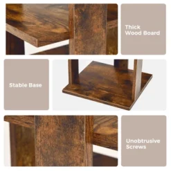 Costway 7-Tier Shoe Rack Free Standing Shelf Storage Tower Rustic Brown 17 Costway 7-Tier Shoe Rack Free Standing Shelf Storage Tower Rustic Brown -Costway GUEST bf126562 56c7 4b6c 8dc7 1cff76cf4121