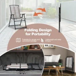 Costway 2pcs Patio Folding Sling Chairs Dining Armrest Backrest Outdoor Portable 17 Costway 2pcs Patio Folding Sling Chairs Dining Armrest Backrest Outdoor Portable -Costway GUEST bf2b9a23 0822 4572 9979 83acccd81f3e