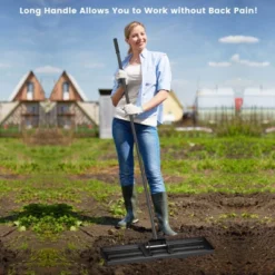 Costway Lawn Leveling Rake 30" X 10" Heavy Duty Level Lawn Tool For Garden Backyard/Lawn Green/Black/Silver -Costway GUEST bf74dc3d 8e37 4b62 9895 ac037c542067