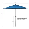 Costway 10ft 3 Tier Patio Market Umbrella Aluminum Sunshade Shelter Double Vented