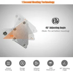 Costway 1500W Infrared Patio Heater W/ Remote Control & 24H Timer For Indoor Outdoor 16 Costway 1500W Infrared Patio Heater W/ Remote Control & 24H Timer For Indoor Outdoor -Costway GUEST c1118d35 67a3 49ba bba6 247423488f54