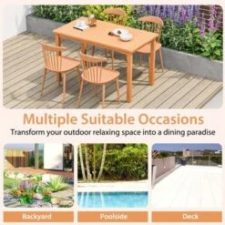 Costway Patio Rectangle Dining Table Teak Wood Spacious Slatted Tabletop Outdoor Up To 6 17 Costway Patio Rectangle Dining Table Teak Wood Spacious Slatted Tabletop Outdoor Up To 6 -Costway GUEST c229489b 053c 4374 b137 4fd4e70318d2