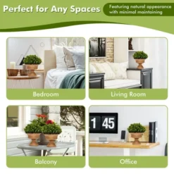 Costway 4-Pack Artificial Plants Fake Mini Potted Plant Small Greenery Decor For Indoor 16 Costway 4-Pack Artificial Plants Fake Mini Potted Plant Small Greenery Decor For Indoor -Costway GUEST c27fc9e0 86d9 4b85 bc25 e06749c4c27a