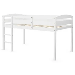 Costway Twin Low Loft Bunk Junior Bed Bedroom Wooden Guard Rail Ladder White/Espresso/Grey 24 Costway Twin Low Loft Bunk Junior Bed Bedroom Wooden Guard Rail Ladder White/Espresso/Grey -Costway GUEST c360a34c 2a7f 497c a111 b84db0fd8355