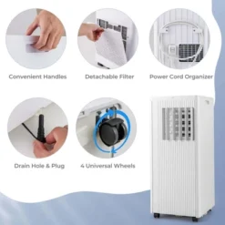 Costway 7100 BTU (10000 BTU ASHRAE) Portable Air Conditioner 3-in-1 10000 BTU AC Unit With Dehumidifier And Cool And Fan -Costway GUEST c38a03ef fef7 420c ad0e af7703fffca0