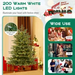 Costway 5 FT Artificial Christmas Tree With 1426 Lush PVC & PE Tips 200 LED Lights -Costway GUEST c39125be 6fce 4895 9da5 e770477d33fa
