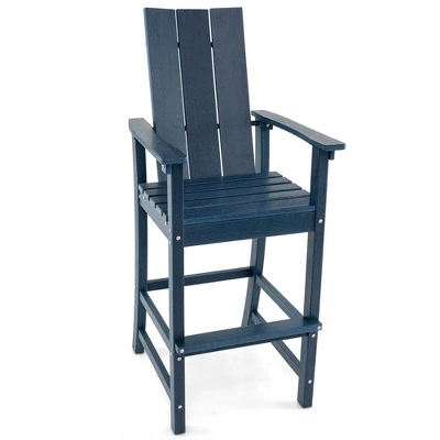 Costway Tall Adirondack Chair With Ergonomic Backrest Armrests & Footrest For Backyard Black/Gray/Navy/Turquoise 12 Costway Tall Adirondack Chair With Ergonomic Backrest Armrests & Footrest For Backyard Black/Gray/Navy/Turquoise - Image 10