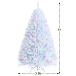 Costway 6ft White Iridescent Tinsel Artificial Christmas Tree W/ 792 Branch Tips -Costway GUEST c3ef83d2 1e9b 4a76 aee1 36137bebffd8