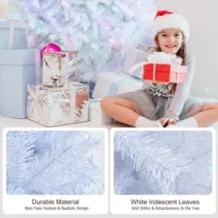 Costway 6ft White Iridescent Tinsel Artificial Christmas Tree W/ 792 Branch Tips -Costway GUEST c49fa390 f204 45c1 91cb 99722a066bca