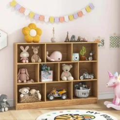 Costway 10-Cube Bookcase 41" Wooden Toy Storage Organizer For Kids Bookshelf White/Natural 16 Costway 10-Cube Bookcase 41" Wooden Toy Storage Organizer For Kids Bookshelf White/Natural -Costway GUEST c4eabc8d 0c33 4f4d 84f7 2981ea98004d