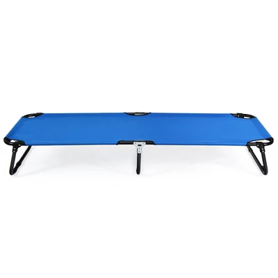Costway Folding Camping Bed Outdoor Portable Military Cot Sleeping Hiking Travel Blue 10 Costway Folding Camping Bed Outdoor Portable Military Cot Sleeping Hiking Travel Blue - Image 8