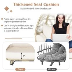 Costway Patio Oversized Rattan Egg Chair Lounge Basket With 4 Cushions For Indoor Outdoor -Costway GUEST c58ff83e fd7a 4602 8374 d8632f5401d2