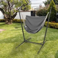 Costway Adjustable Hammock Chair With Stand 6 Adjustable Positions Storage Pocket Sturdy -Costway GUEST c5a5b2c1 e662 40b4 9d58 7670368cd329